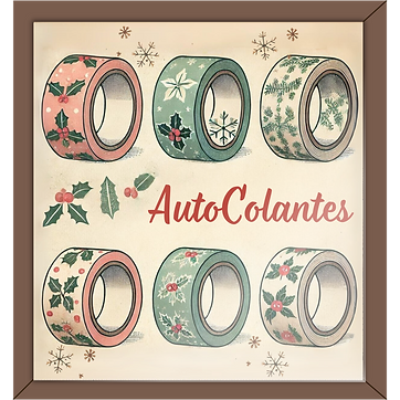 uma foto relacionada ao natal que contem exemplos de autoclantes