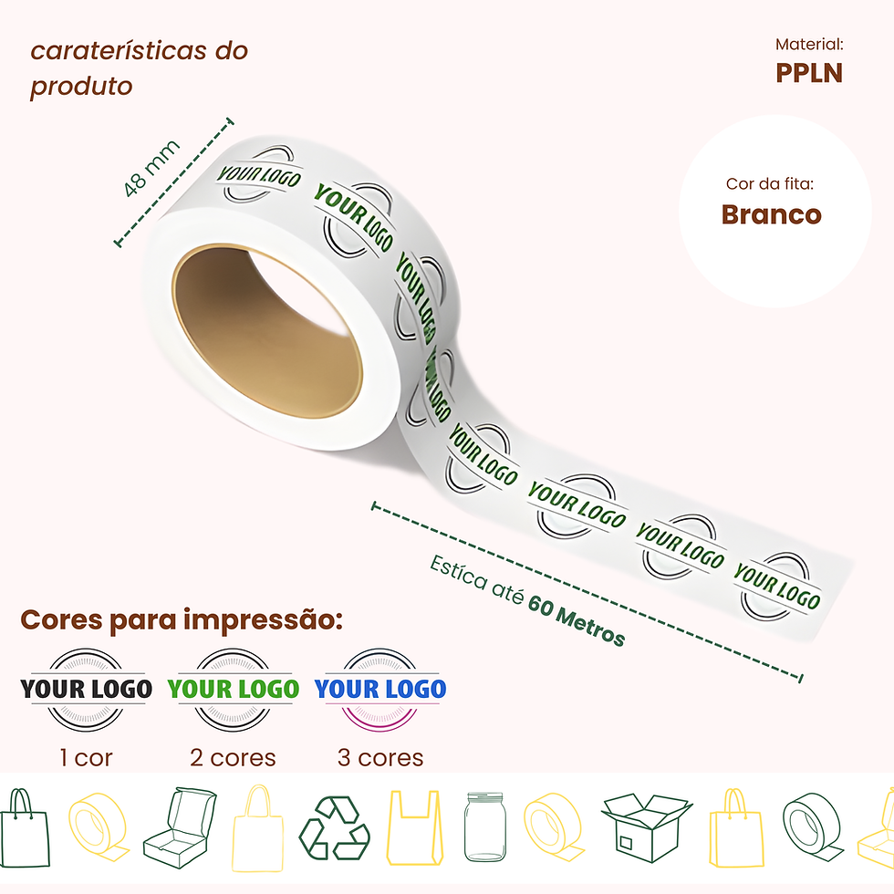 Miniatura: Fita Adesiva Personalizada 48 mm x 60 metros PPLN