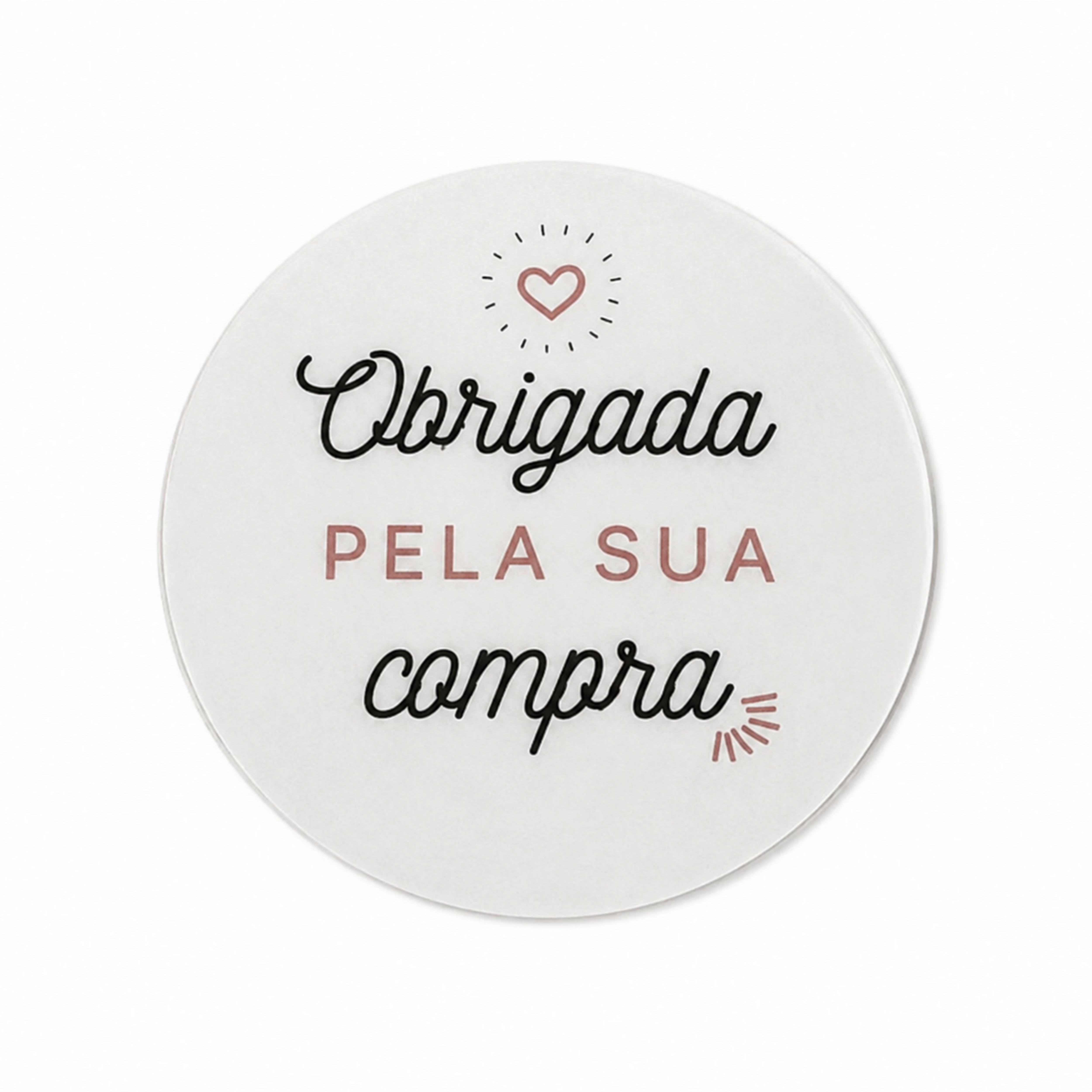 Sticker "Obrigado" - 5x5 cm