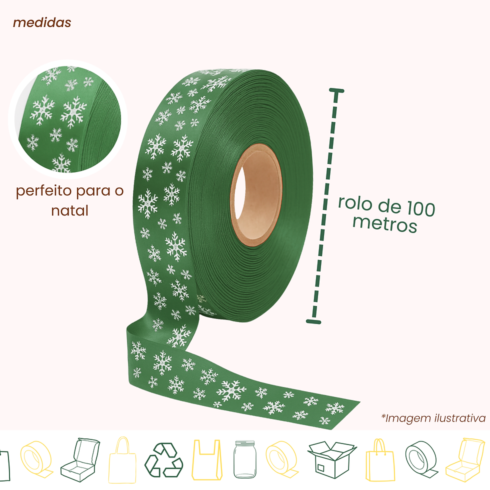 Miniatura: Fita de Cetim Natalícia - 20 mm x 100 Metros | Verde