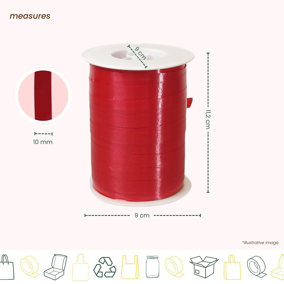 Miniatura: Fita de Embrulho Vermelho - 10 mm x 250 m