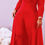 Thumbnail: Red two piece long sleeved pants set 
