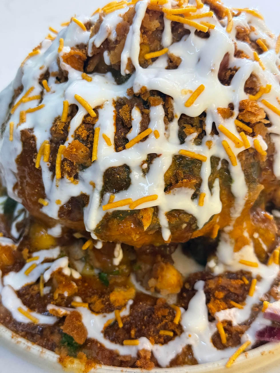 Food Street's classic gol guppa served fresh on a plate. Photo by Desi Defined.