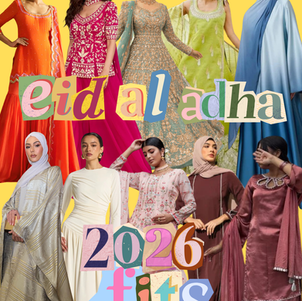 A collage of outfits featured in an aesthetic design.