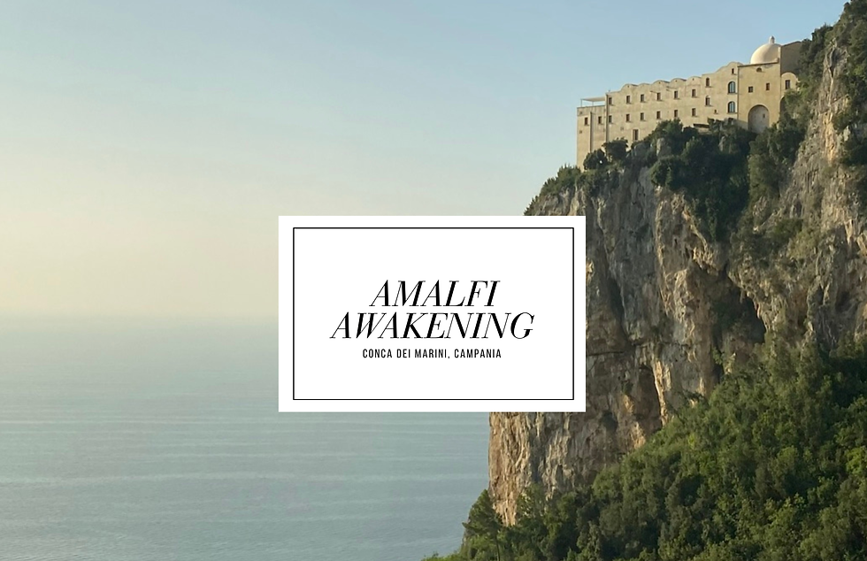 Cliffside building above the sea in Amalfi.