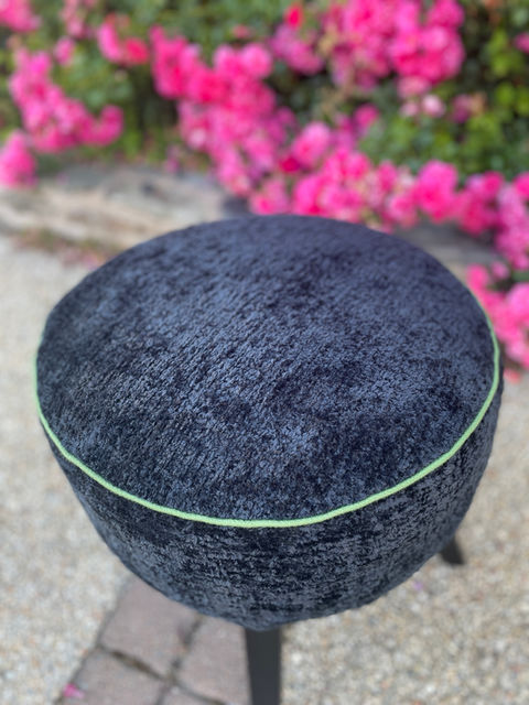 Rénovation d'un pouf personnalisé