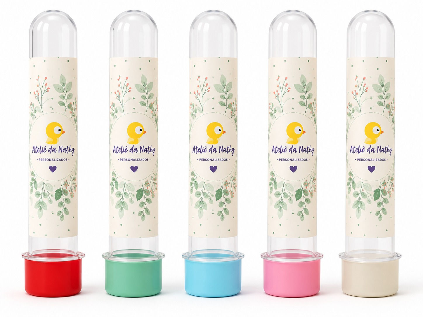 TUBETE 12CM PERSONALIZADO COM ADESIVO