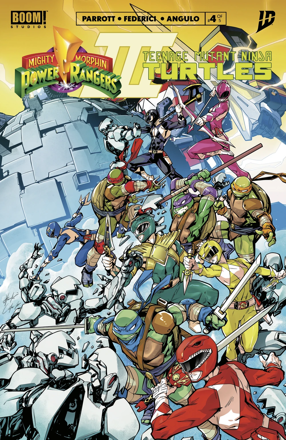 Power Rangers / Teenage Mutant NInja Turtles III Issue 4 Cover
