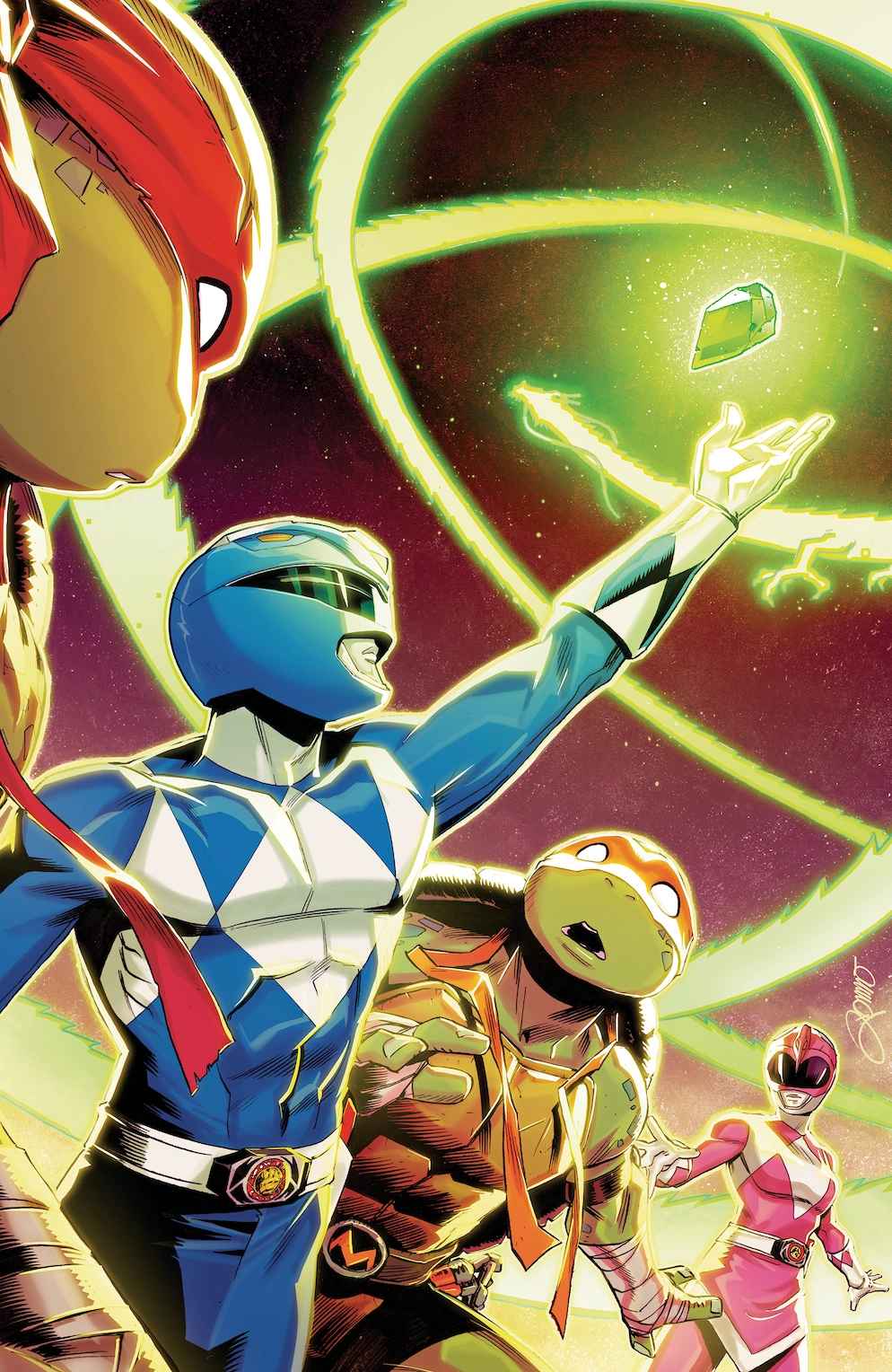 Power Rangers / Teenage Mutant NInja Turtles III Issue 4 Cover