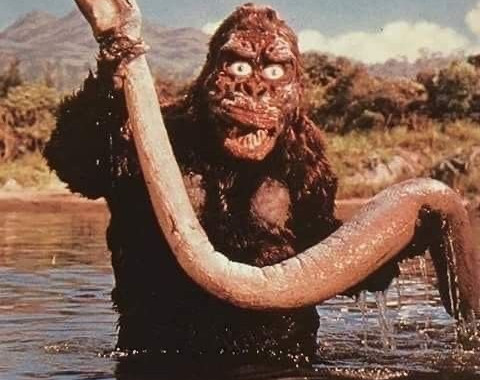 Kong Holding the Sea Snake