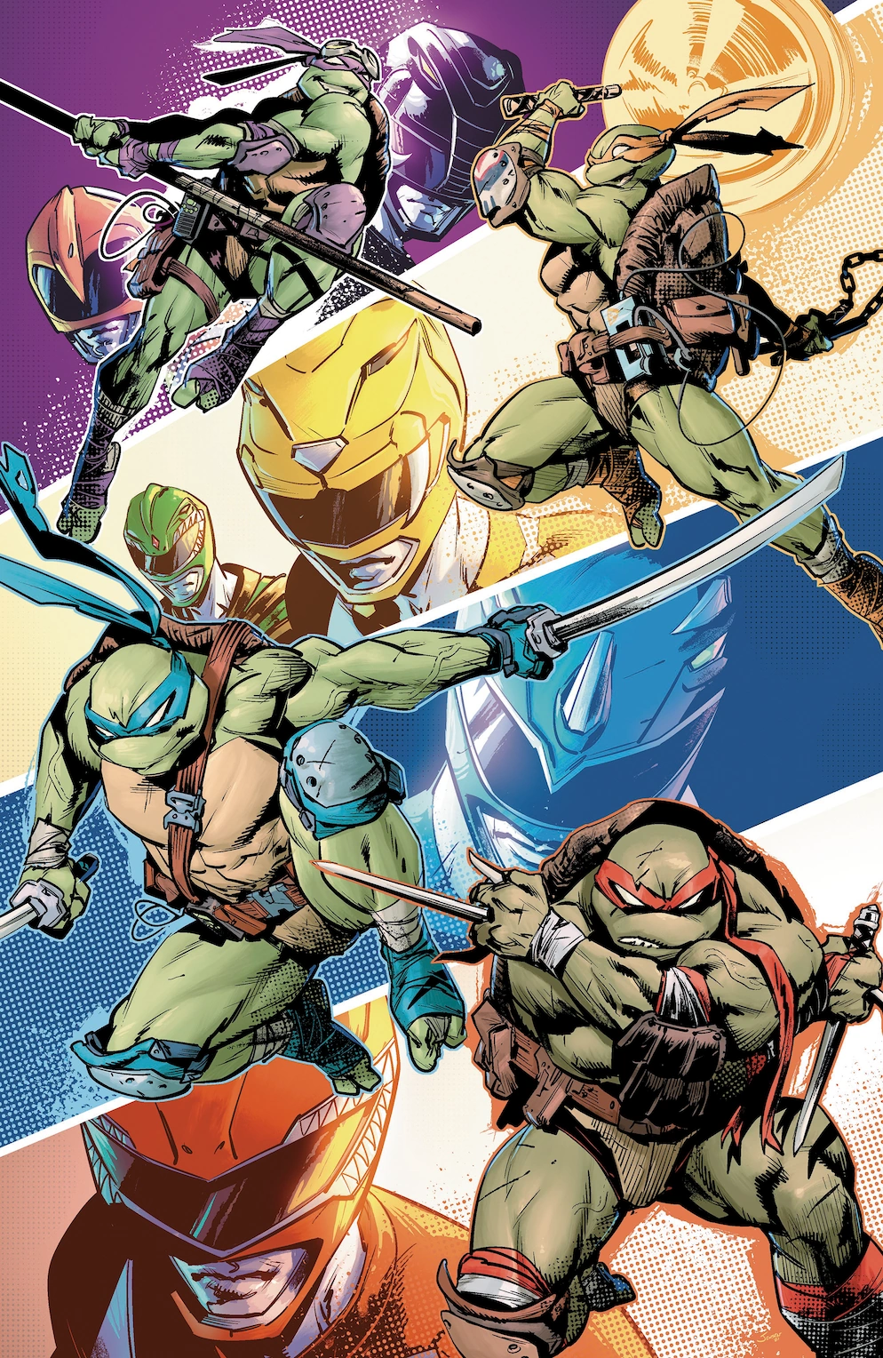 Power Rangers / Teenage Mutant NInja Turtles III Issue 4 Cover