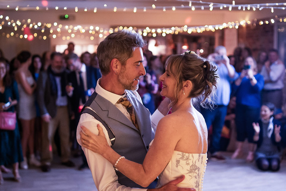 sharp first dance low light wedding photo