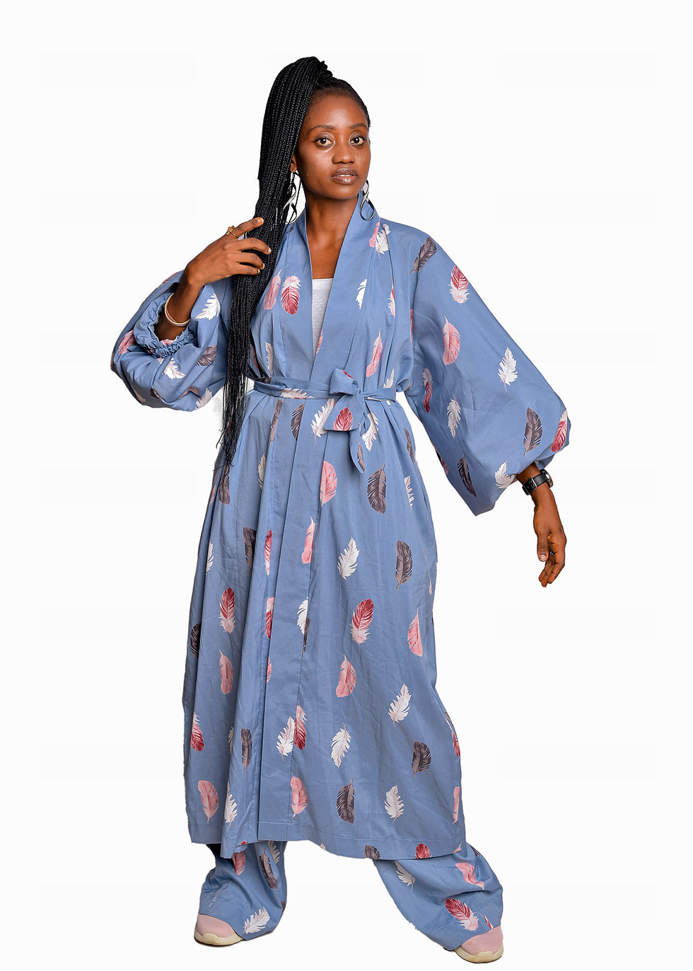 Thumbnail: Keke Silk Kimono & Trouser Set