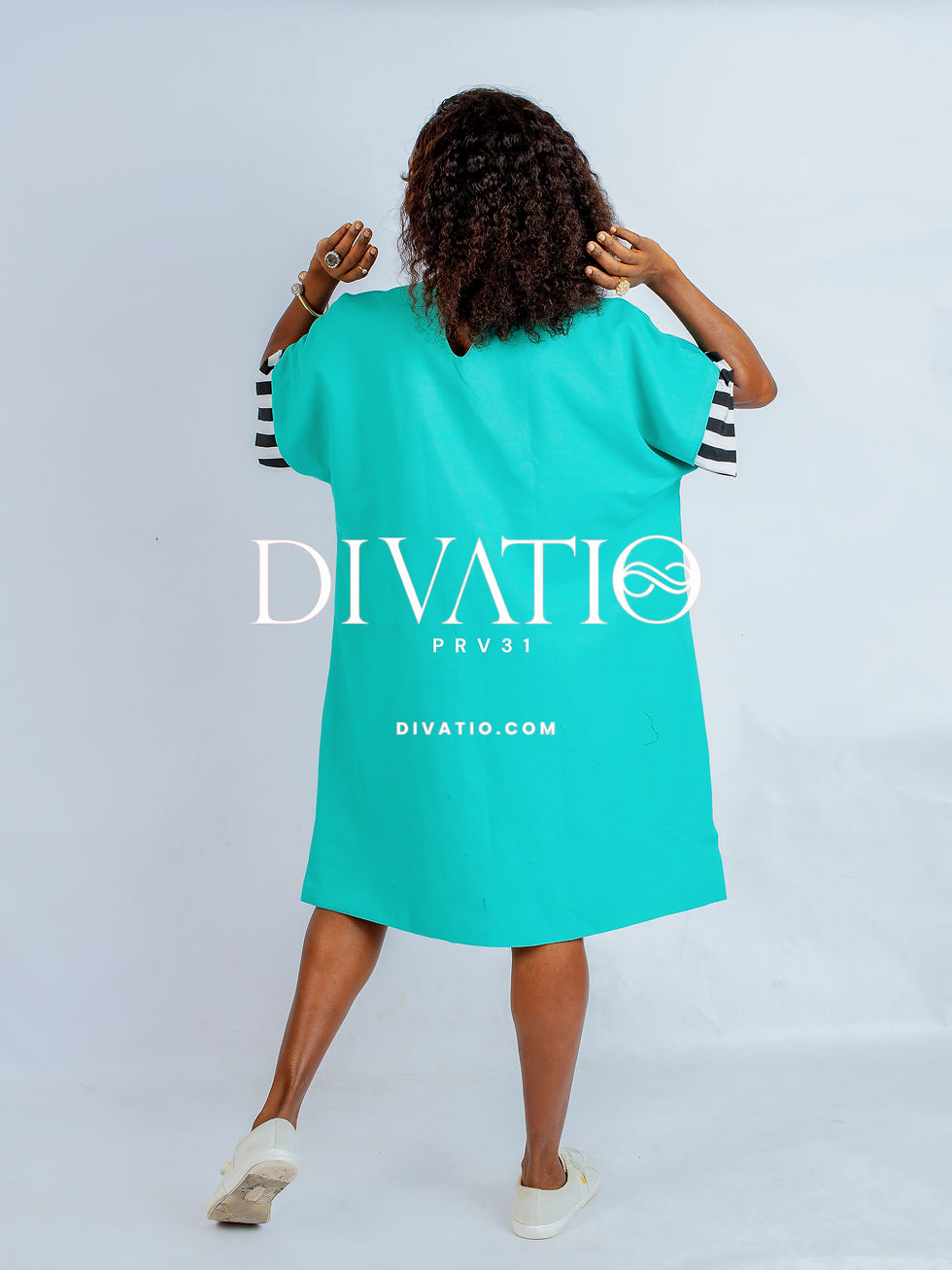 Thumbnail: Didi X Striped Pocket Crepe Shift Dress