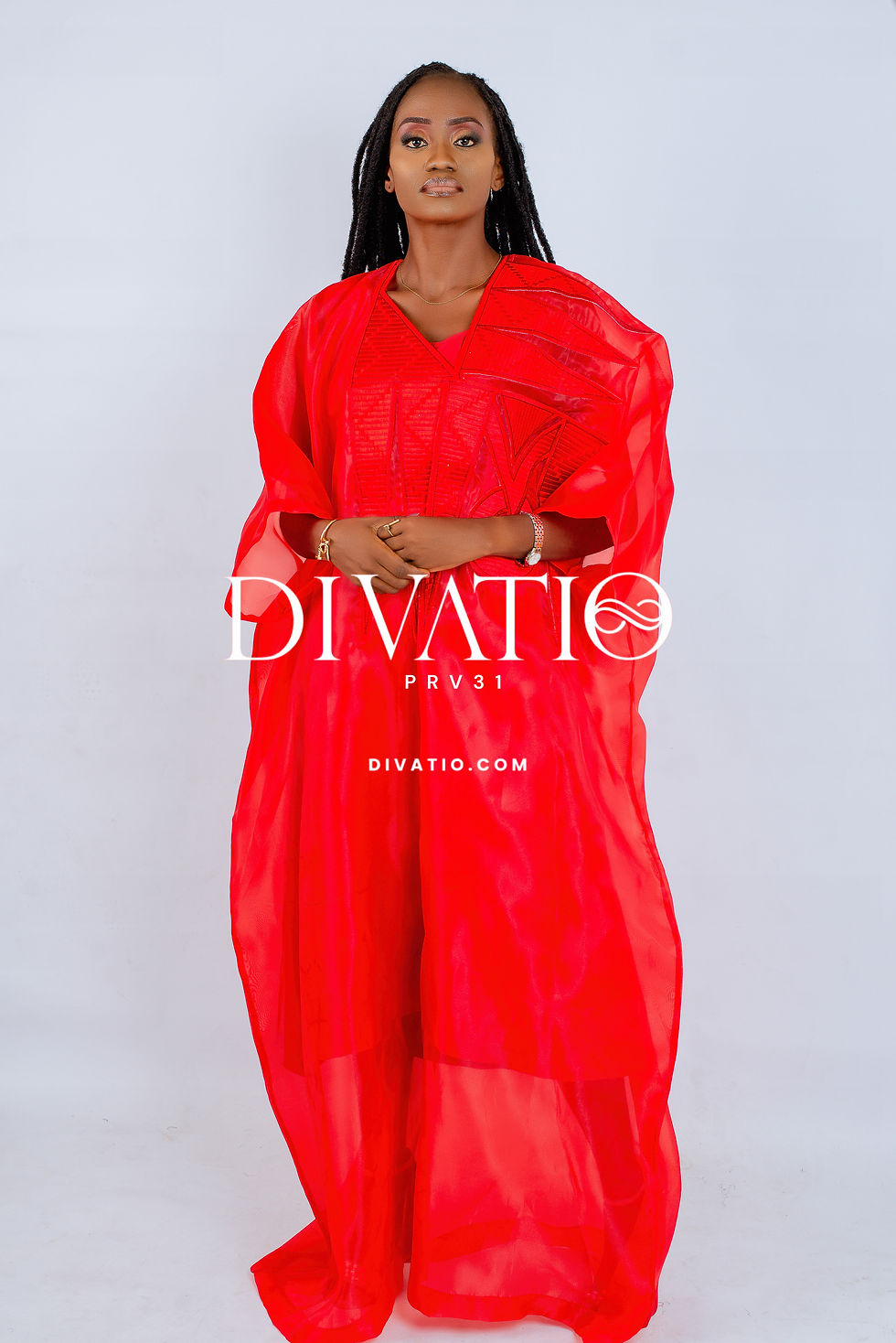 Thumbnail: Jeje Organza With Satin Agbada - Trad Style