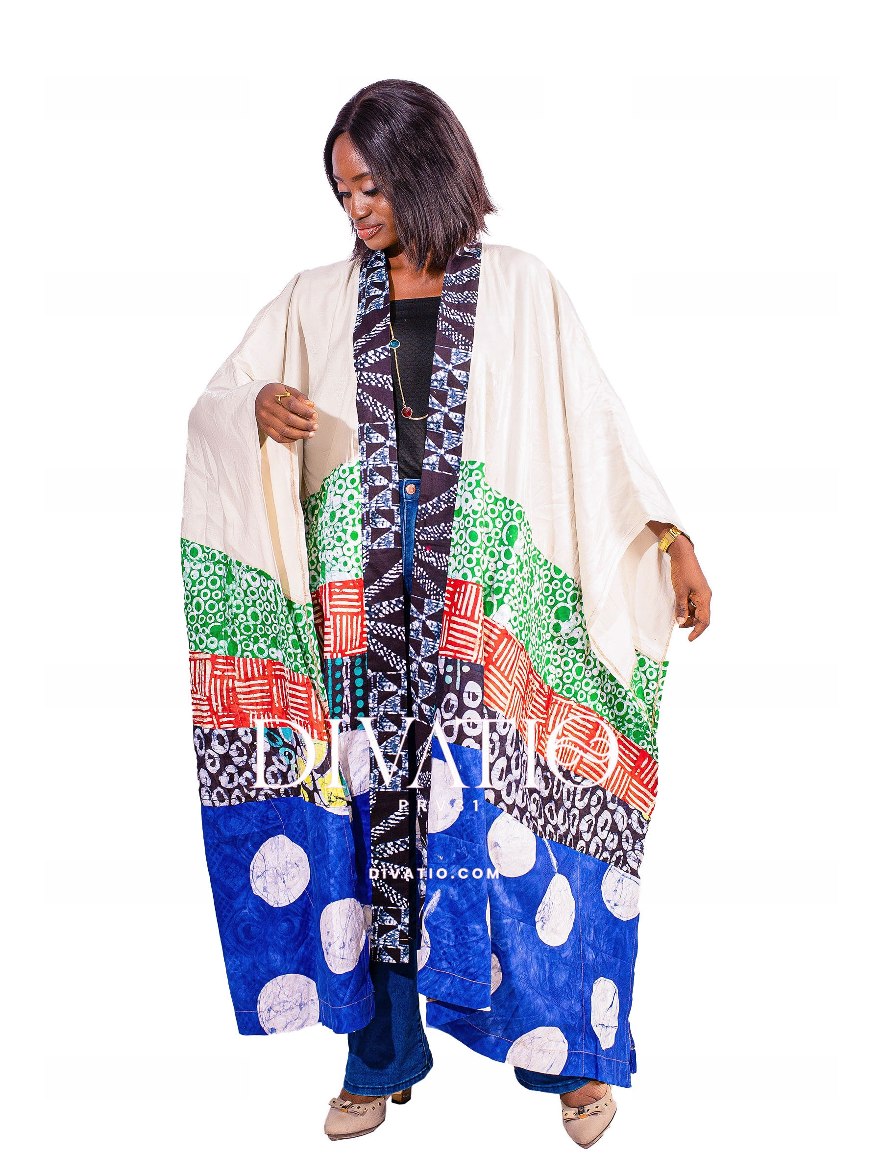 Fifi Silk Patch Kimonos
