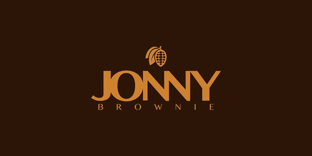 Design de criação do logotipo Jonny Brownie do ramo de alimentos realizado pelo designer gráfico brasileiro Fred Sposito