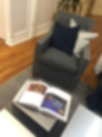 Custom chair & coffee table pieces