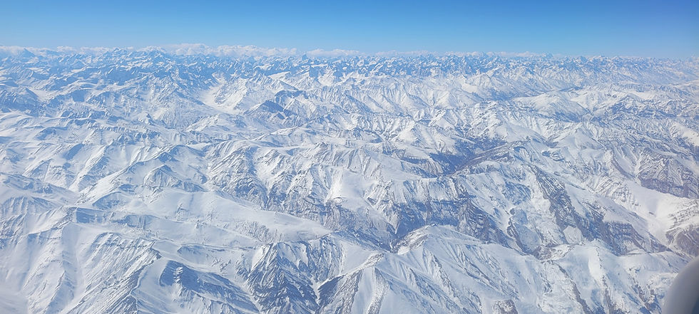 Ladakh landscape — vast, barren, snow-peaked mountains