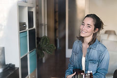 Portrait of a Young Girl with Denim Shir