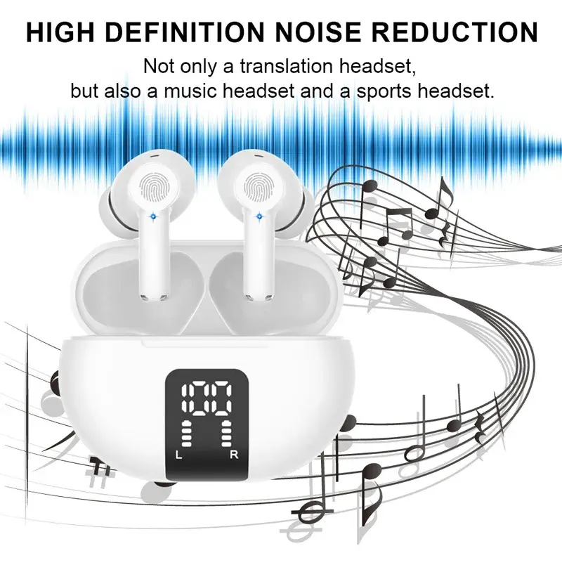 Thumbnail: TWS Wireless Bluetooth New M10 Translation Headphones