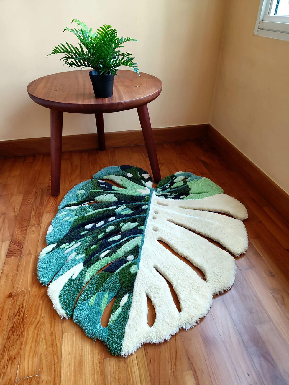 Küçük resim: Monstera Albo Yaprak Halı