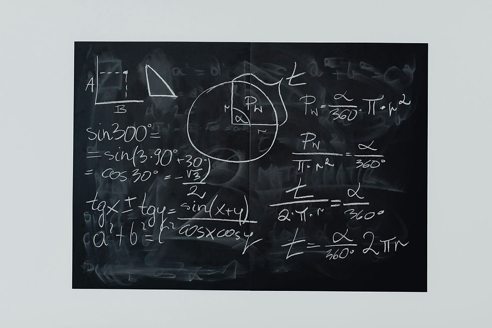 blackboard with formulas