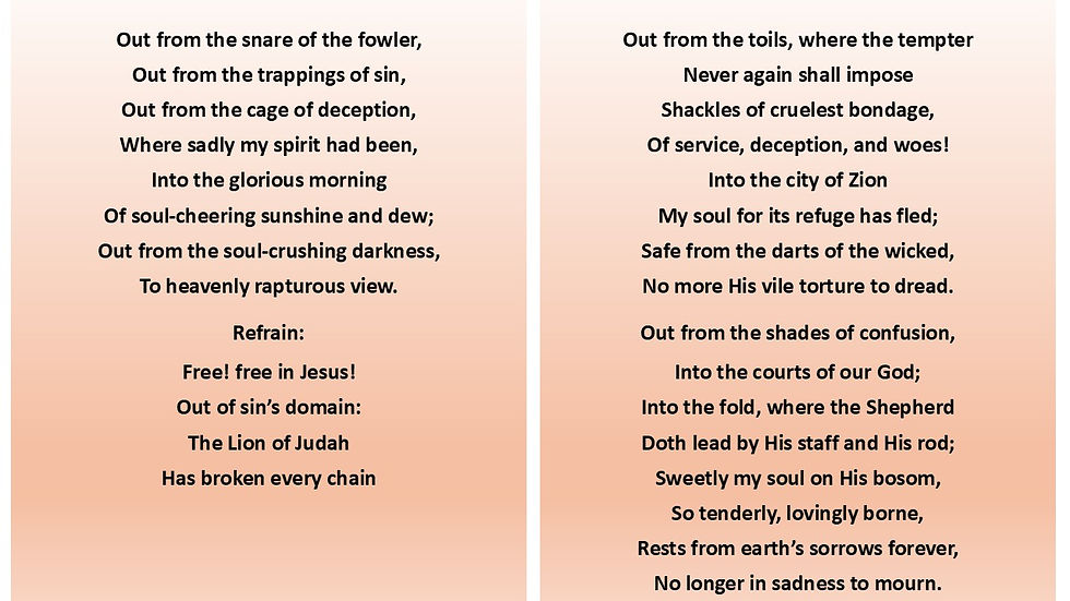 Hymn text - Break every chain