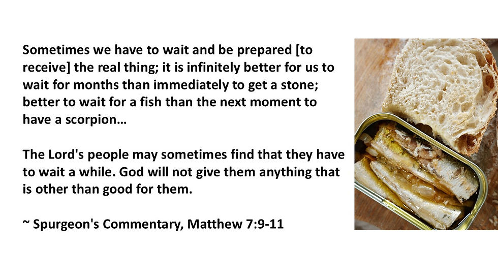 Matthew 7:9-11 Commentary by Spurgeon
