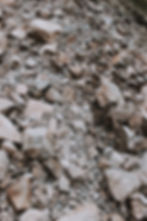 crushed rocks/stones