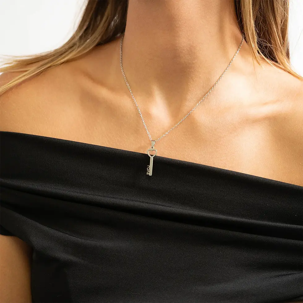 Thumbnail: KEY TO MY HEART | key charm necklace