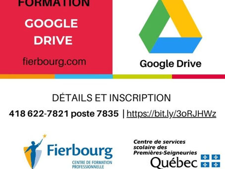 FORMATION: Google Drive et ses outils infonuagiques pour une meilleure productivité : début le 7 nov