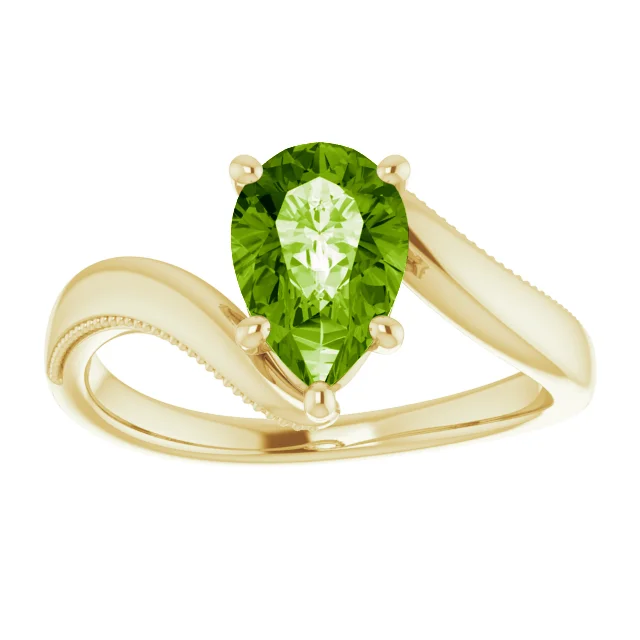 Thumbnail: 14K Yellow Natural Peridot Ring