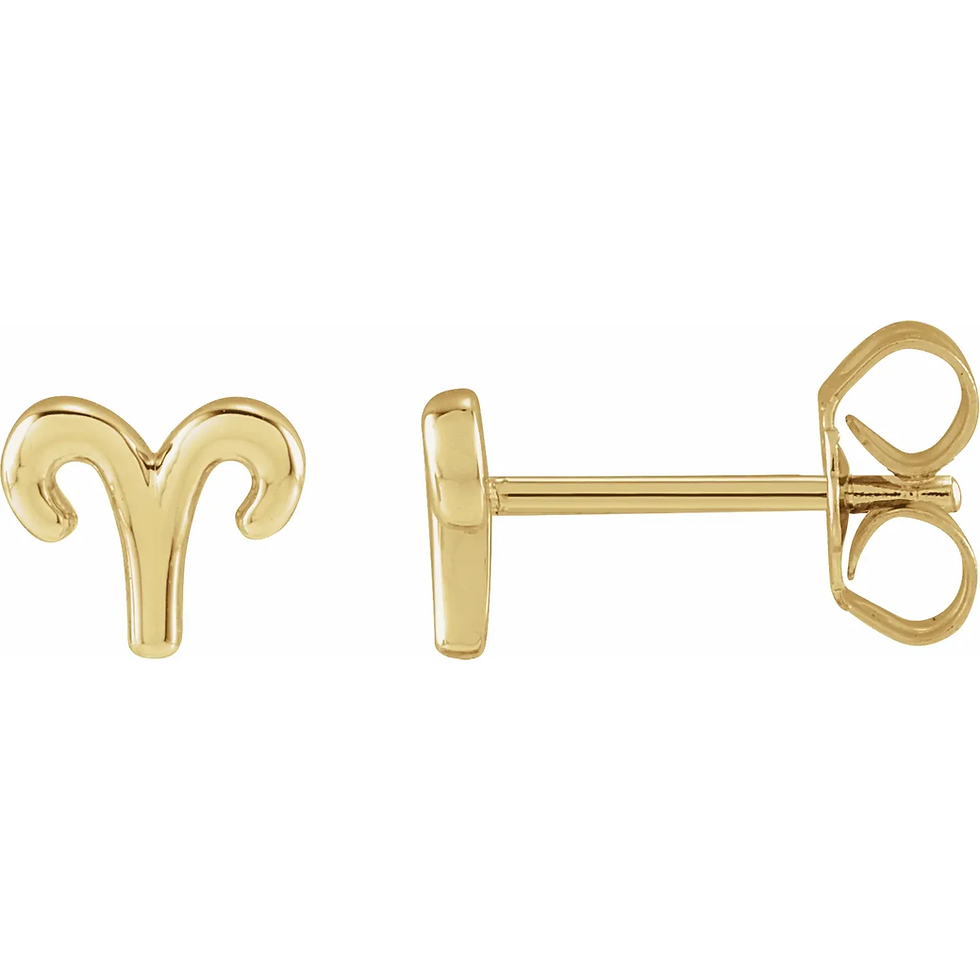 Thumbnail: 14K Yellow Zodiac Earrings