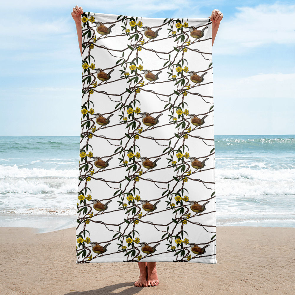 Carolina wren towel