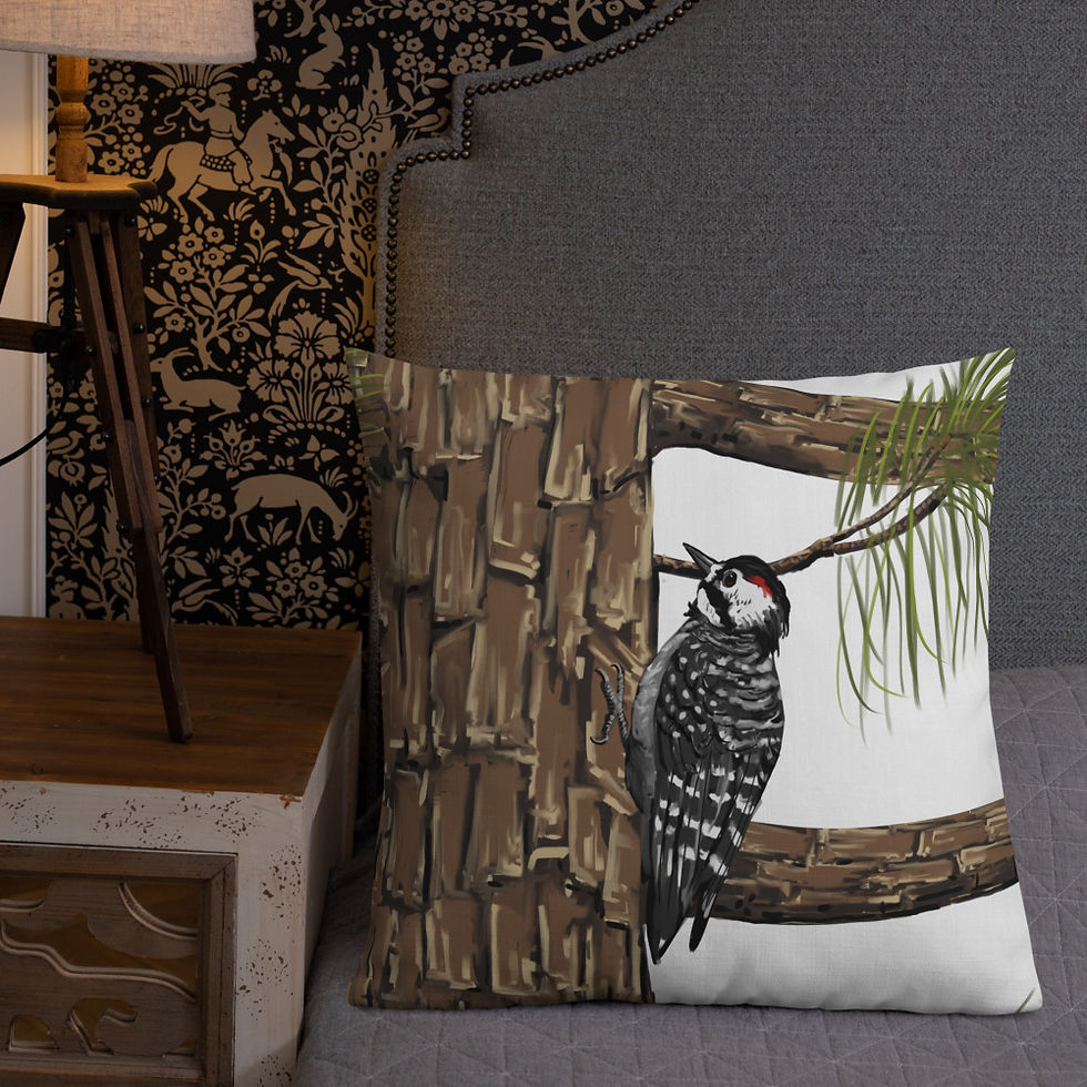 Thumbnail: Red Cockaded Woodpecker Premium Pillow