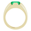Thumbnail: 14K Yellow Lab-Grown Emerald Men's Solitaire Ring
