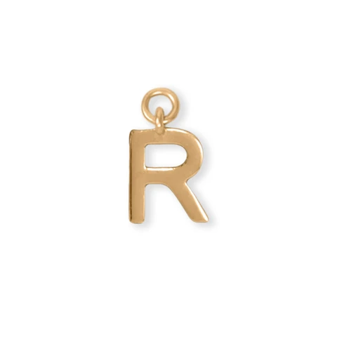 Thumbnail: 14 Karat Gold Plated Polished letter charm