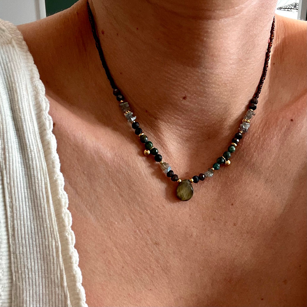 Miniature : Raven Collier Labradorite