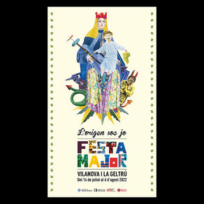 Cartell, Festa Major, Vilanova i la Geltrú, Mare de Déu de les Neus de Vilanova i la Geltrú, art, collage, creativitat, disseny gràfic.