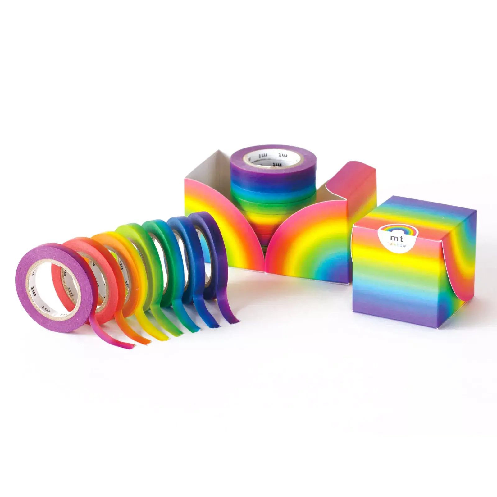 Washi Tape RAINBOW 6 mm - Set a 7 Rollen