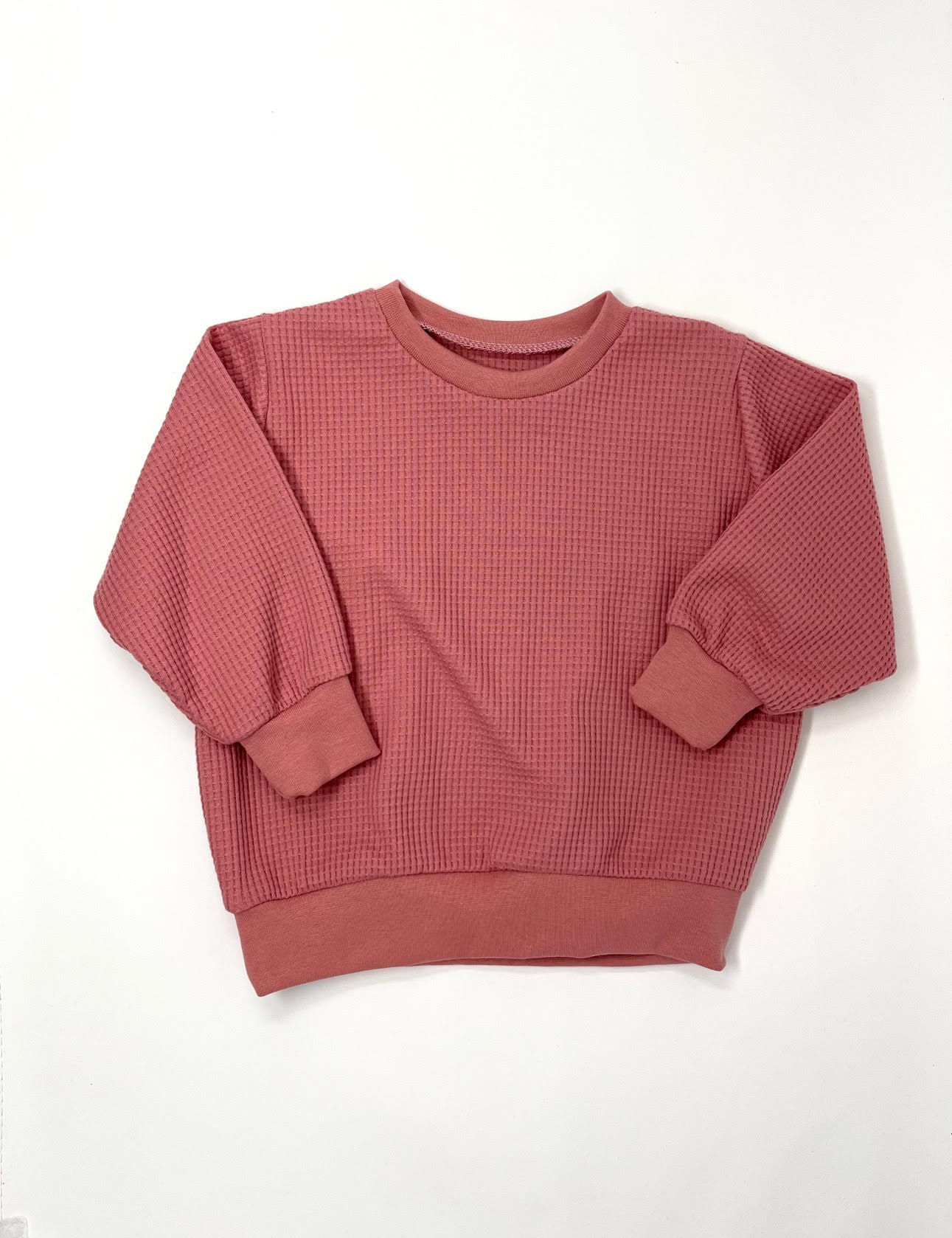 Sweatshirt Waffel Rosa