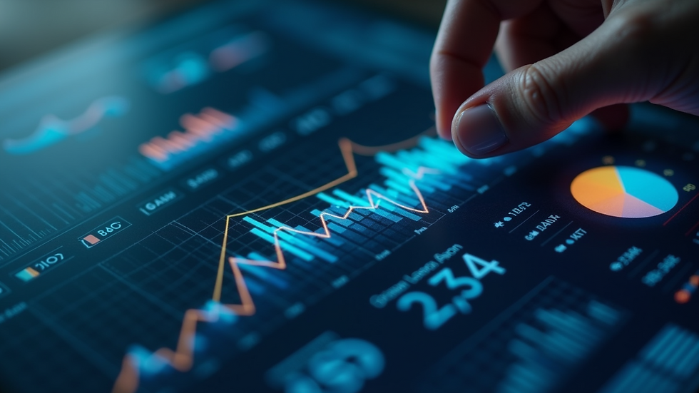 Close-up view of a digital dashboard showing leadership performance metrics