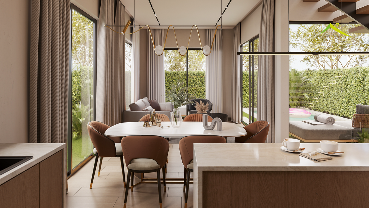 alt="Midtown  Residenz Esstisch Immobilien Punta Cana"