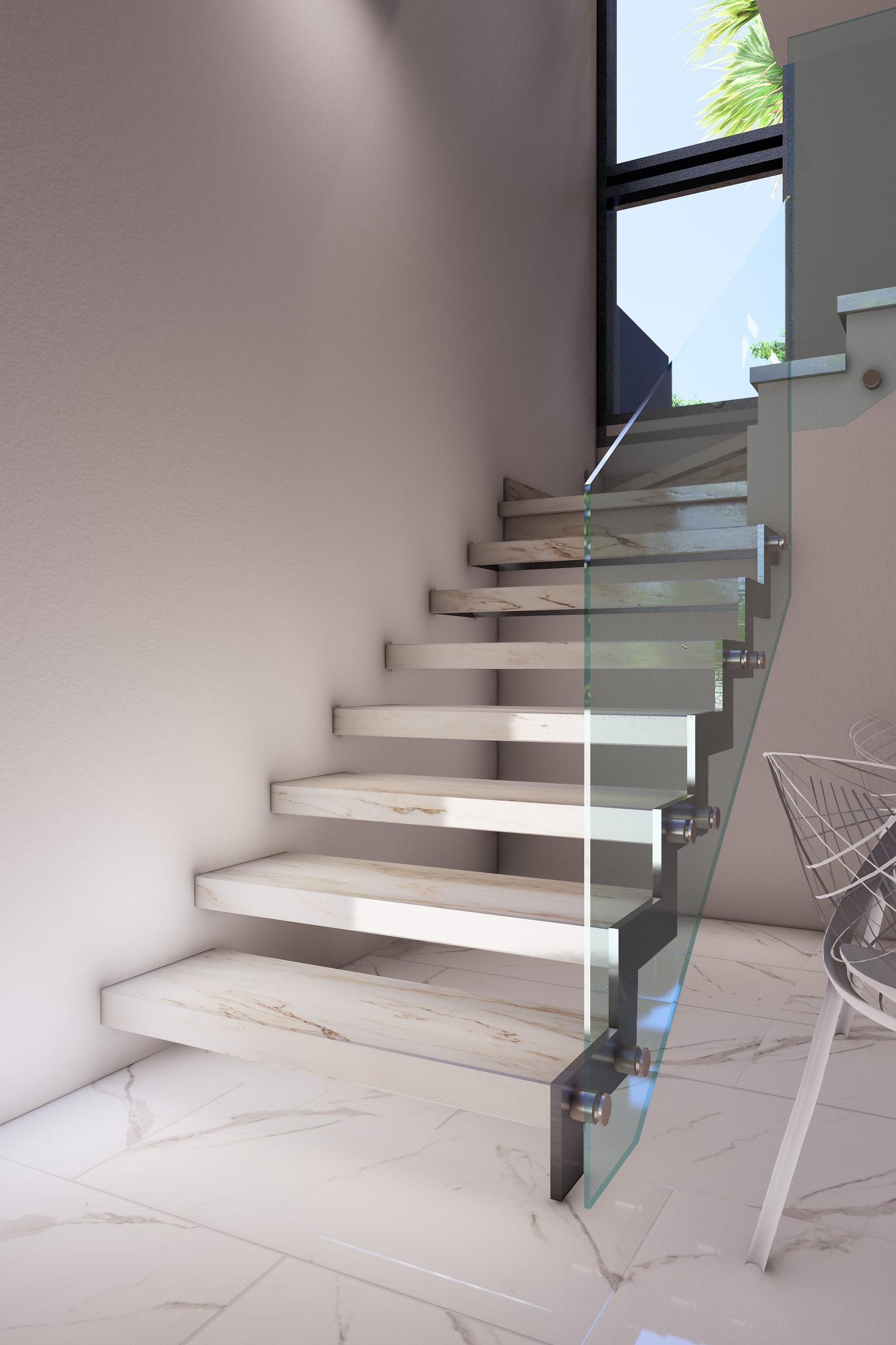 alt="Gabriela Residenz Ansicht Treppe Immobilien Boca Chica"