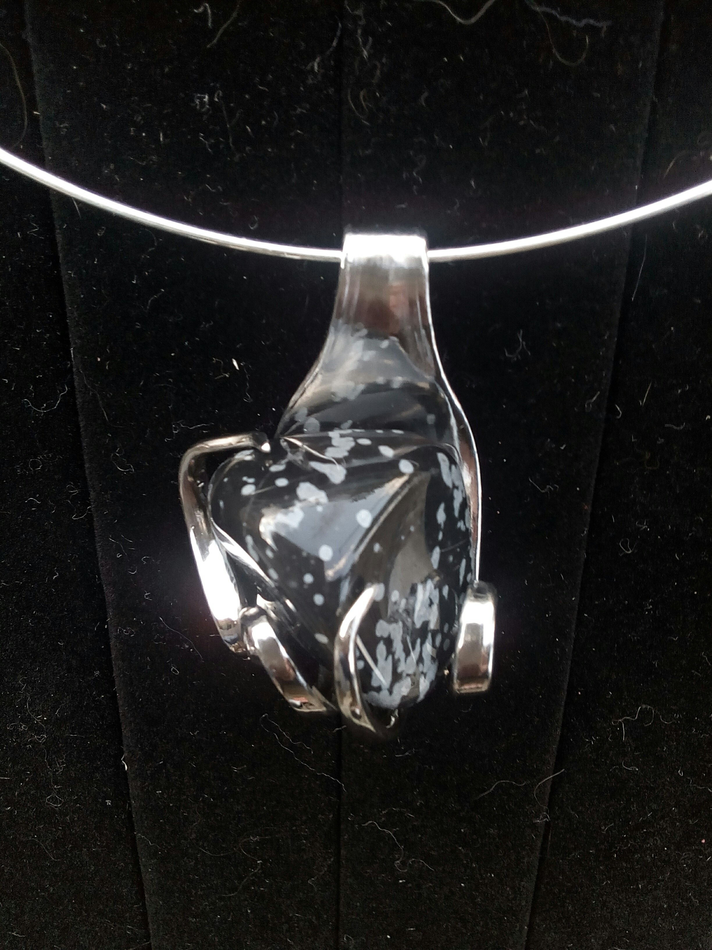 Collier Obsidienne mouchetée
