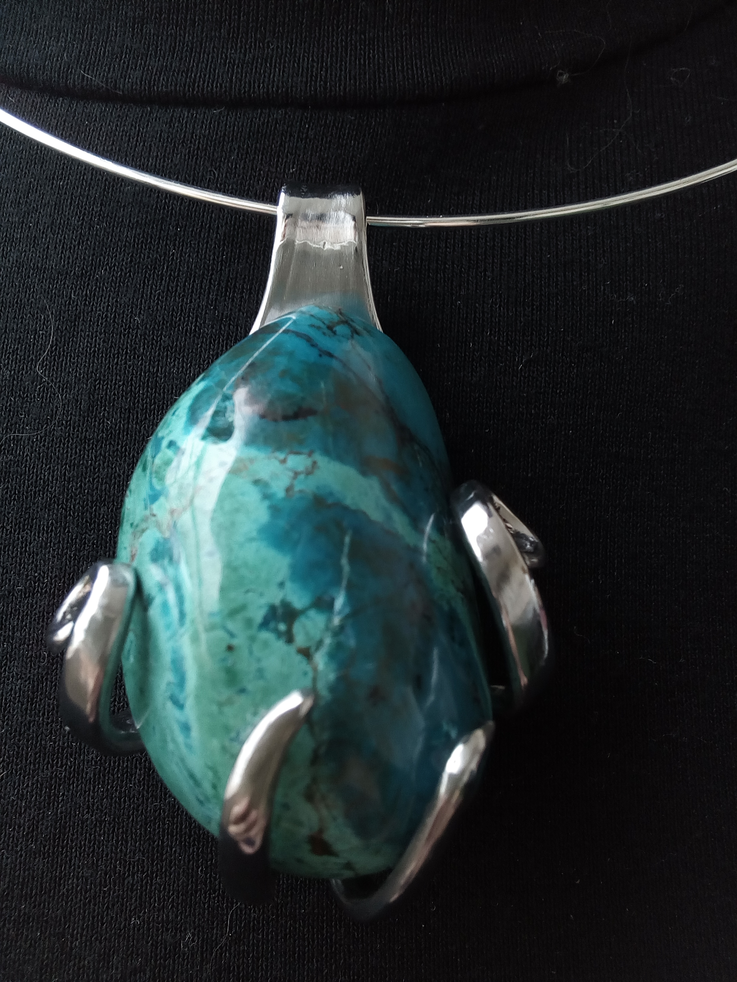 Collier Chrysocolle Pérou