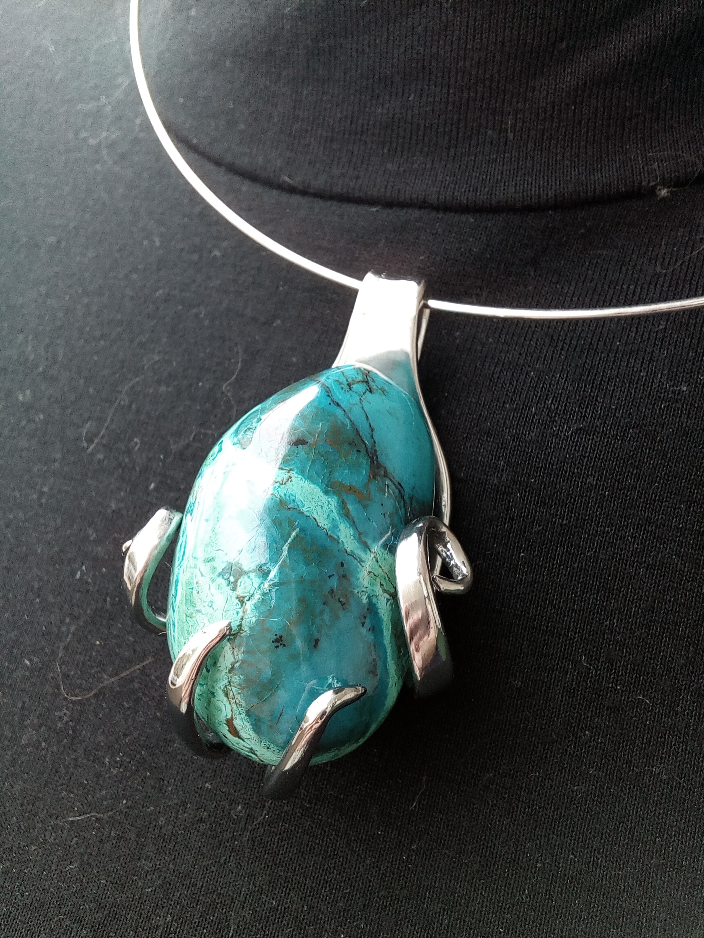 Collier Chrysocolle Pérou