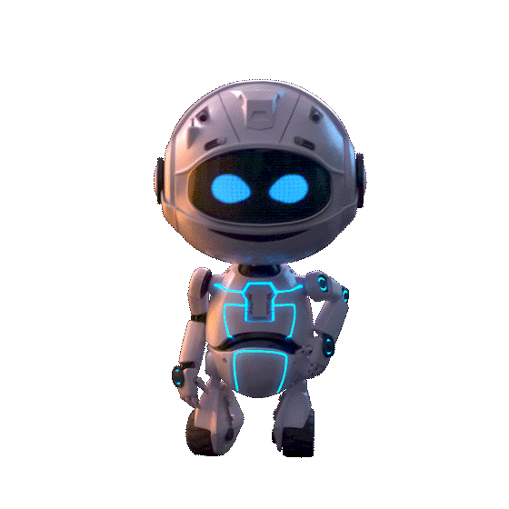 Neztora company mascot — futuristic humanoid robot illustration