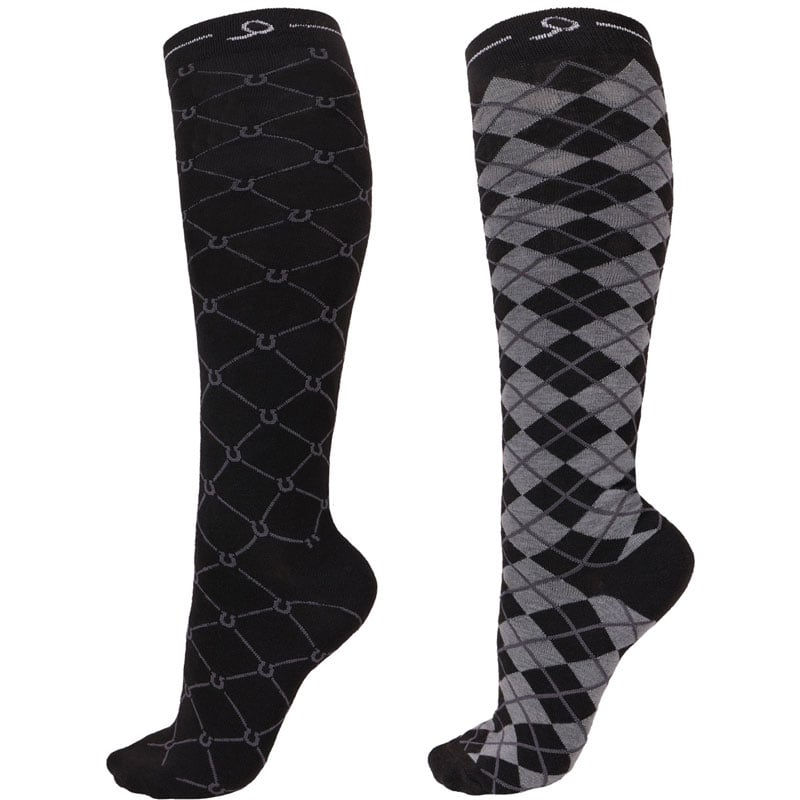 Miniature : CHAUSSETTES ÉQUITATION CLASSIC (Lot de 2) - QHP 